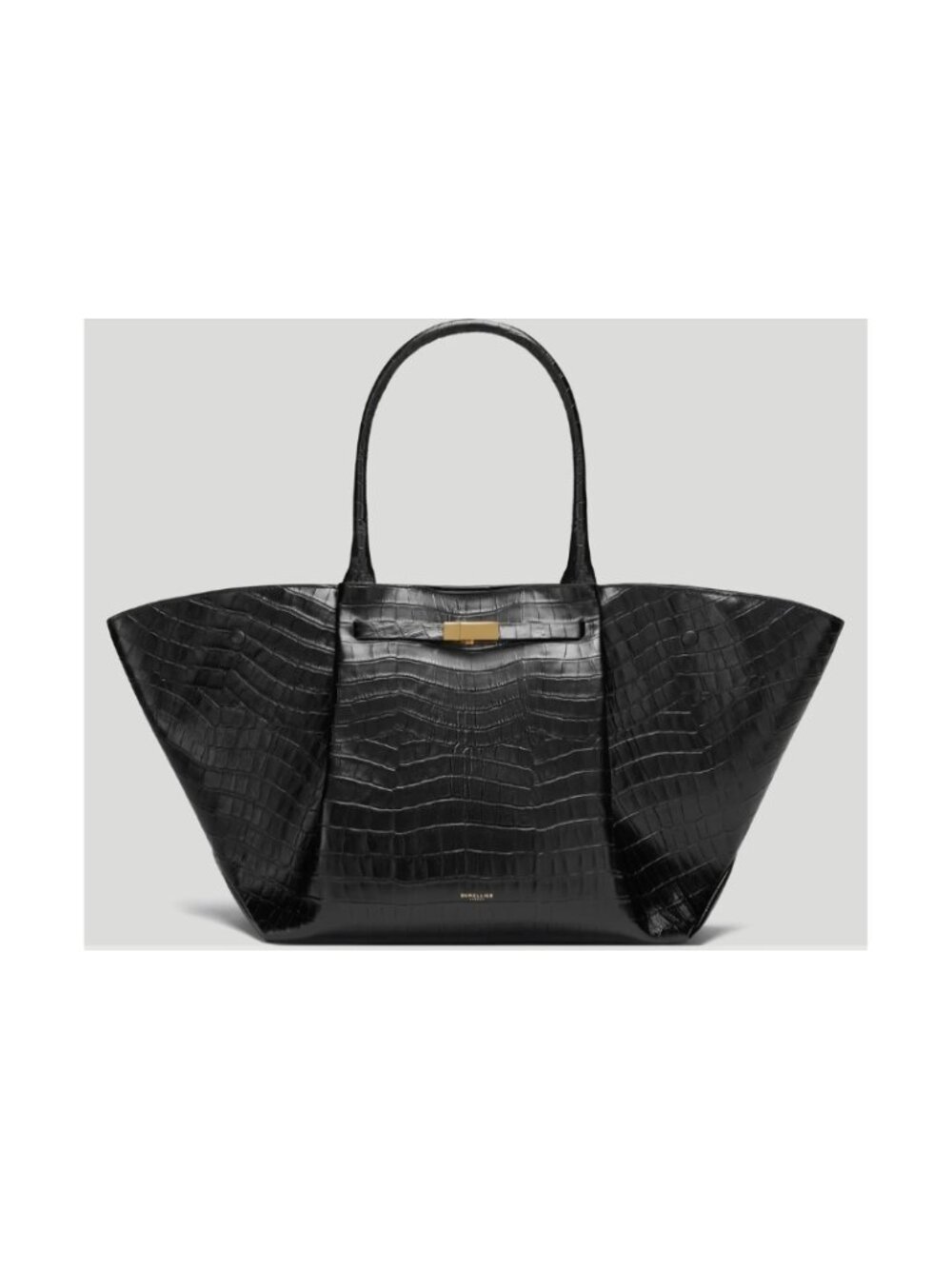 DeMellier London The New York Black Croc-Effect Handbag (NWT, never been used)